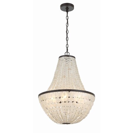 Crystorama Brielle 6 Light Dark Bronze Chandelier BRI-3006-DB